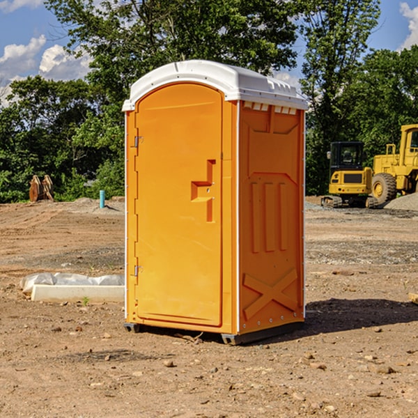 how often are the portable restrooms cleaned and serviced during a rental period in Fountainville